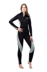 Гидрокостюм Монодайвинг женский 3мм нейлон/нейлон черно-серый