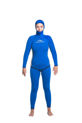 Гидрокостюм Фридайвер женский 3мм ультраспан/открытая пора синий